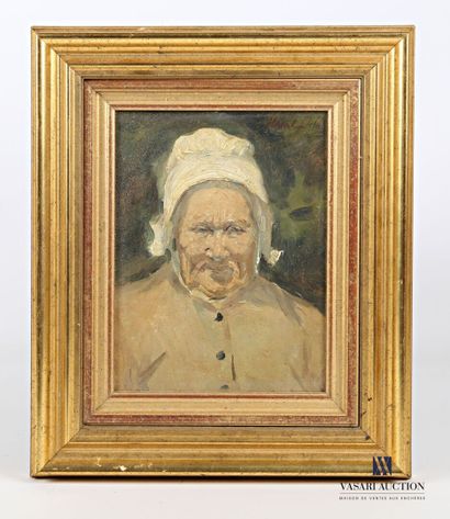 null BEGINNING Marcel (1865-1933)

Portrait of a Peasant Woman 

Oil on panel

Signed...