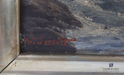 null M.J. POSSELT (XXth century)

Storm on the edge of a cliff

Oil on panel

Signed...