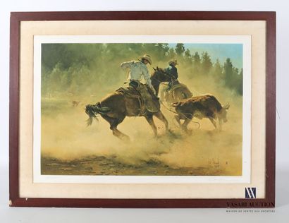 null OWEN Bill (1942-2013)

Cowboys with Bull

Lithograph on paper

Signed lower...