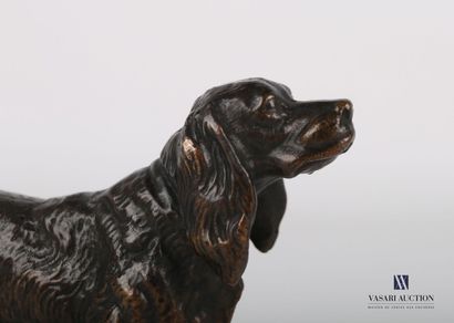 null Bronze subject with brown patina representing a spaniel

Height : 7 cm 7 cm...
