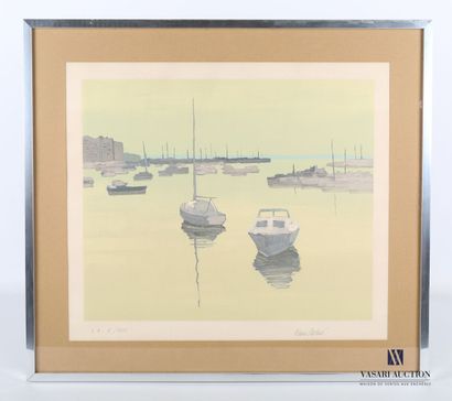 null PALUÉ Pierre (1920-2005), d'après

Vue de port

Lithographie sur papier

Signée...