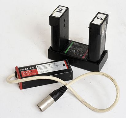 null Three batteries + charger for recorder SONY type TCDD10 or other

Average condition,...