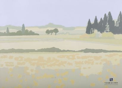 null PALUÉ Pierre (1920-2005), after

Pale yellow landscape

Lithograph on paper

Signed...