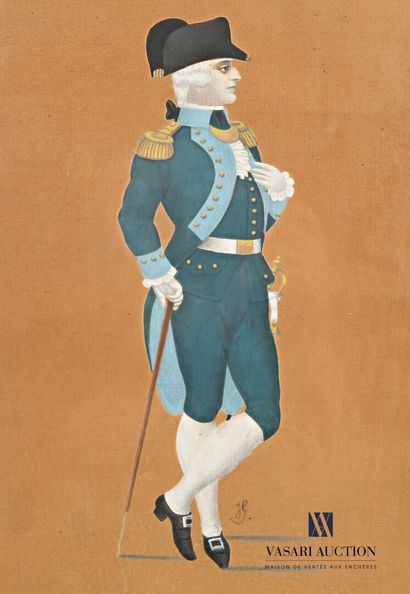 null ANONYMOUS 

Two Napoleonic Officers in Ceremonial Dress 

Pair of gouaches on...