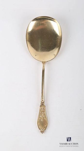 null Ice-cream scoop in gilt silver, the handle decorated with nets, asparagus points,...
