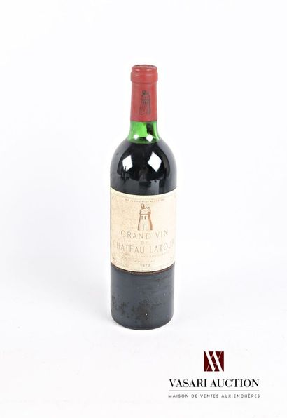 1 bouteille	Château LATOUR	Pauillac 1er GCC	1979

	Et....