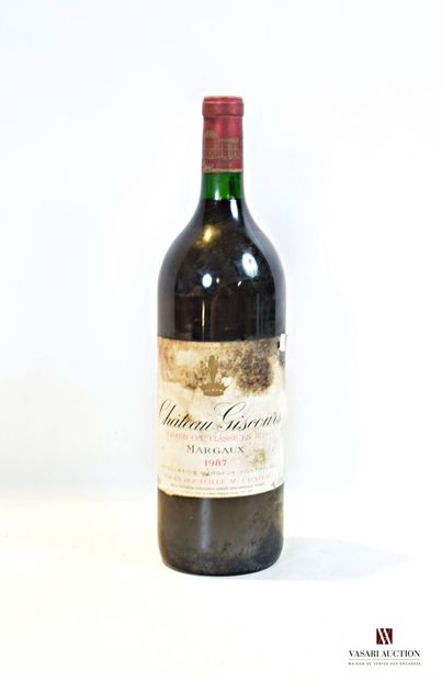 null 1 magnum Château GISCOURS Margaux GCC 1987

	And. stained and a little torn....
