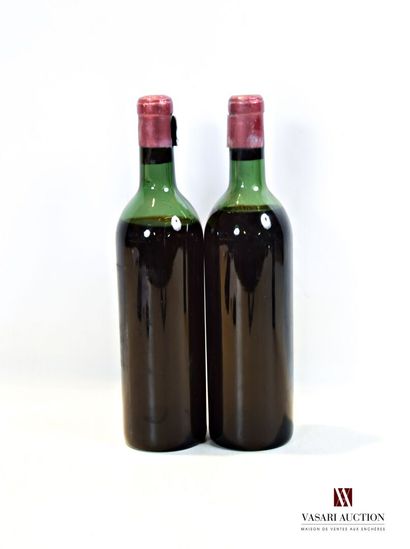 2 bouteilles	Château PALMER	Margaux GCC	1964...