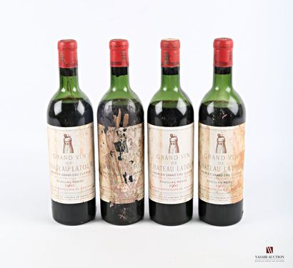 4 bouteilles Château LATOUR Pauillac 1er...