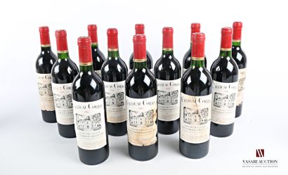 null 12 bouteilles	Château CORBIN	St Emilion GCC	1986

	Et.: 7 un peu tachées, 5...