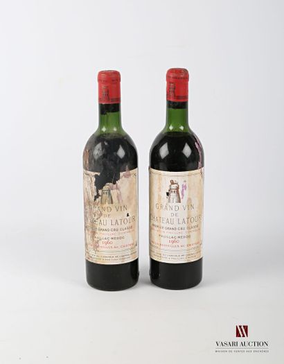 2 bouteilles Château LATOUR Pauillac 1er...