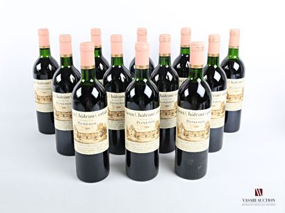 null 12 bouteilles	VIEUX CHÂTEAU CERTAN	Pomerol	1985

	Et. impeccables. N : 4 limite...