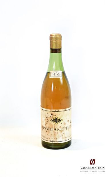 null 1 bouteille	MEURSAULT Goutte d'Or mise Nicolas		1959

	Et. fanée et tachée (2...