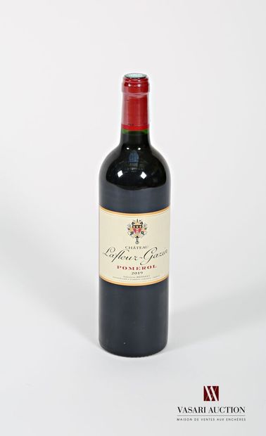 null 1 bouteille	Château LAFLEUR GAZIN	Pomerol	2019

	Présentation et niveau, im...