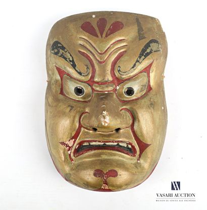 null Noh theater mask in wood with polychrome patina

(wear and jumps of patina)

Height...