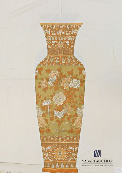 null FABBRIZIANI & CALANDRA - ROME

Cloisonne vase - Ref 8

Seven silk panels

(stains)

130...