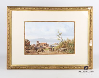 null ANONYMOUS

Meeting near the village by the sea

Gouache on paper

(small stains)

23...