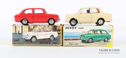null DINKY TOYS (FR)

Lot de deux véhicules : DAF Réf 508 - Fiat 850 Réf 509

(boites...