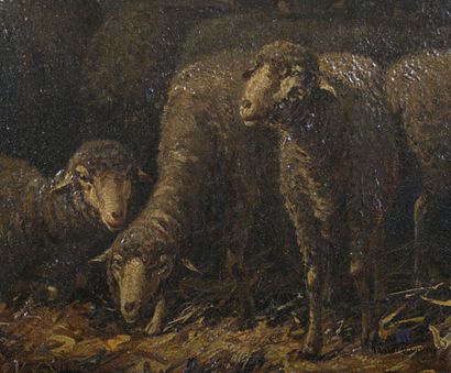 null École française du XIXème siècle

Moutons dans une étable

Huile sur toile

Signée...