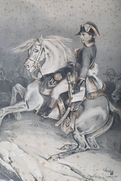 null CHARLET Nicolas-Toussaint (1792-1845) 

Napoléon sur son cheval cabré

Estampe...
