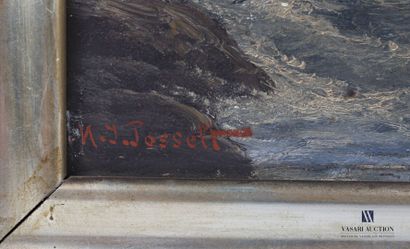 null M.J. POSSELT (XXème siècle)

Tempête en bord de falaise

Huile sur panneau

Signée...
