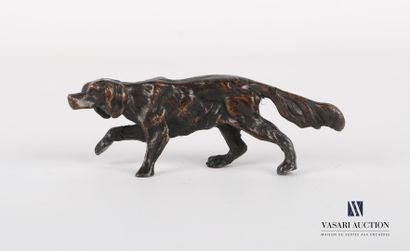 null Subject in bronze with brown patina representing a spaniel at the stop

Height...