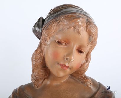 null G. VAN VAMN (XIX-XXth century)

Young girl with headband

Plaster with polychrome...