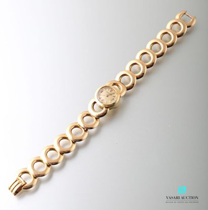 null Jaeger Lecoultre, montre bracelet de dame en or jaune 750 millièmes, boîtier...