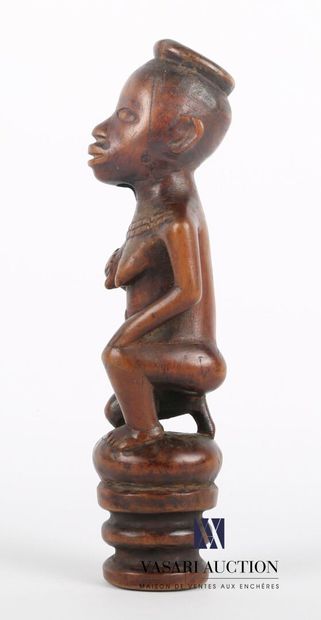 null KONGO

Figure of an ancestor in carved wood representing a woman with her hand...