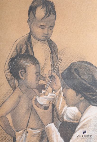 null 
TRAN Binh Loc (1914-1941)




Une mère nourrissant son enfant




Pastel




Signée...