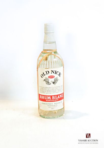 null 1 bottle White rum OLD NICK Bardinet

	70 cl - 50°. Presentation and level,...