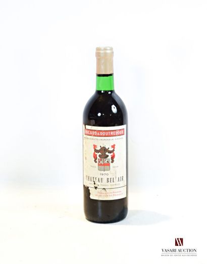 null 1 bottle Château BEL AIR Pomerol mise neg. 1970

	Faded, stained and torn. N:...