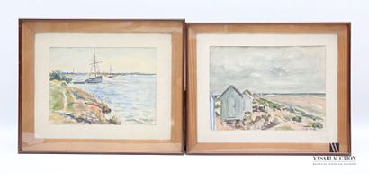 null FRAYE André (C. 1887-1963)

Cabins by the sea - Sailing boats at anchor

Two...
