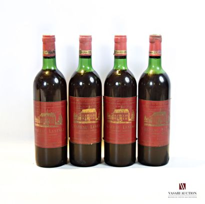 null 4 bottles Château LESTAGE Listrac CBS 1977

	And. a little worn. N: 2 high shoulder...