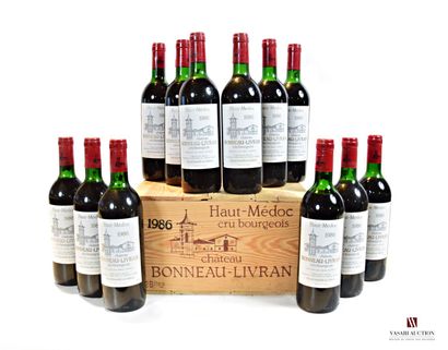 null 12 bottles Château BONNEAU-LIVRAN Haut Médoc CB 1986

	Perfect condition. N...