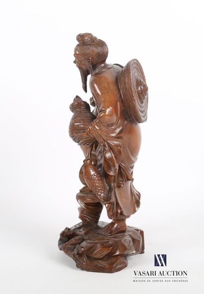 null Asia

Carved wooden subject representing a fisherman holding a net and fish...