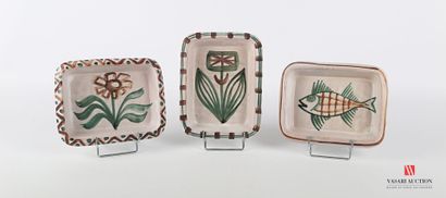null PICAULT Robert (1919-2000)

Suite of three individual dishes with gratin out...