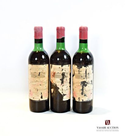 null 3 bottles Château GRAND PUY LACOSTE Pauillac GCC 1970

	Faded, stained and more...
