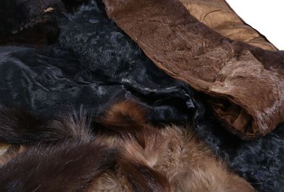null Set including fur collars in mink, fox and synthetic furs, a bolero and a sleeveless...