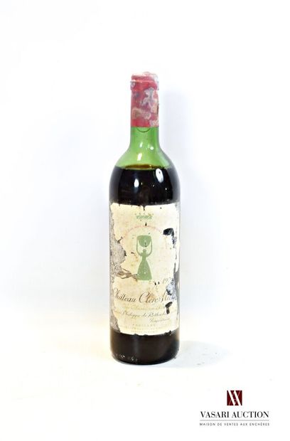 null 1 bottle Château CLERC MILON Pauillac CC 1979

	Faded, stained and very worn...