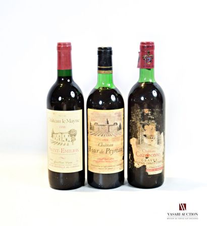 null Lot de 3 blles comprenant :		

1 bouteille	Château LE MAYNE	St Emilion	1990

1...