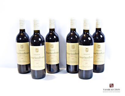 null 6 bottles Château BRANAS GRAND POUJEAUX Moulis 1997

	Stained. N: mid/bottom...