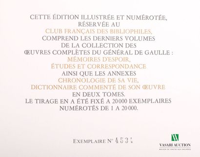 null [CHARLES DE GAULLE]

Lot comprenant cinq volumes in-4° : Dictionnaire commenté...