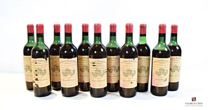 null 11 bottles Château LANESSAN Haut Médoc 1967

	Faded, stained and torn. N: 3...