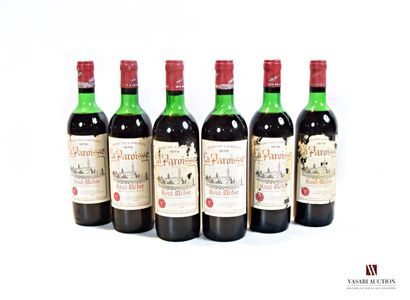 null 6 bottles LA PAROISSE Haut Médoc mise coop 1979

	And. a little stained and...