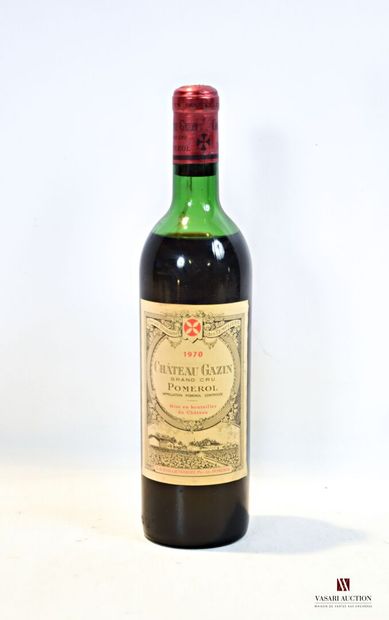 null 1 bottle Château GAZIN Pomerol 1970

	And. a little stained. N: mid shoulde...