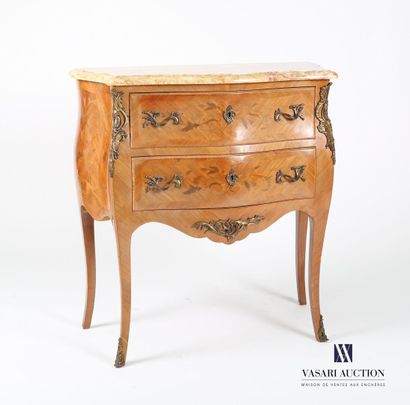 null Jumper chest of drawers with curved front and sides in rosewood veneer inlaid...