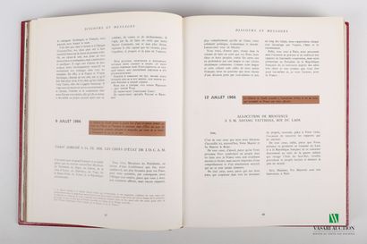 null [CHARLES DE GAULLE]

Lot including five volumes in-4° : Speeches and messages...