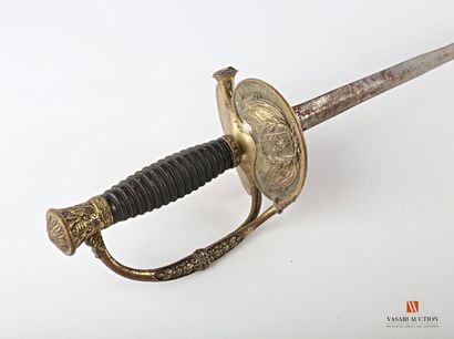 null Staff officer's sword model 1817, gilded brass bivalve mount with one branch,...