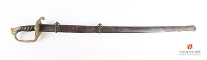 null Officer's saber model 1855, brass mounting with one branch and pierced plate,...